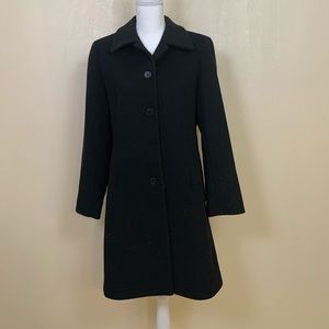 Anne Klein Classic SingleBreasted Club Collar Coat